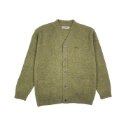 S/Double Knit Script Cardigan Olive