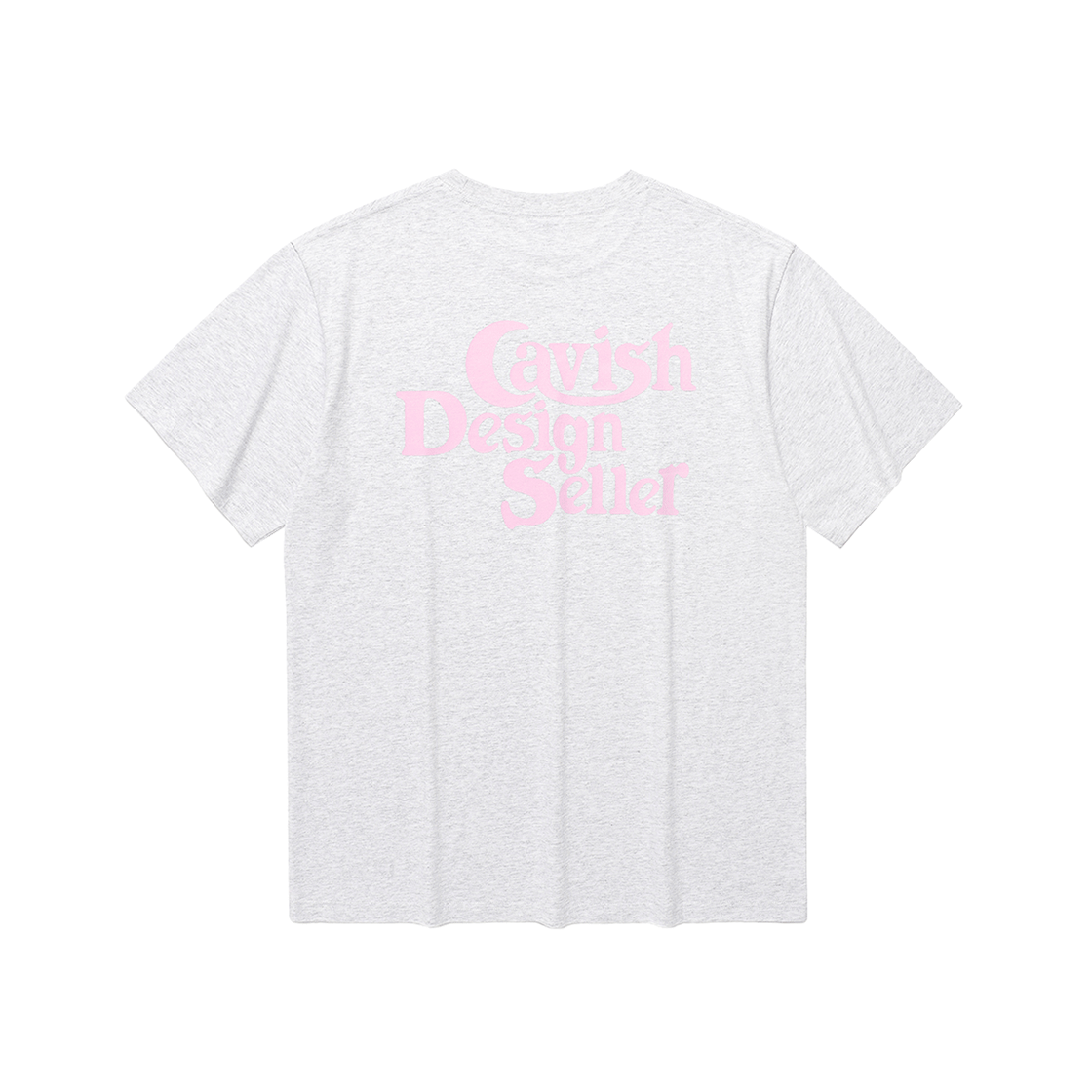 카비시 셀러 로고 숏슬리브 티셔츠 라이트 그레이 핑크(CAVISH Seller Logo SS Tee Light Grey Pink)