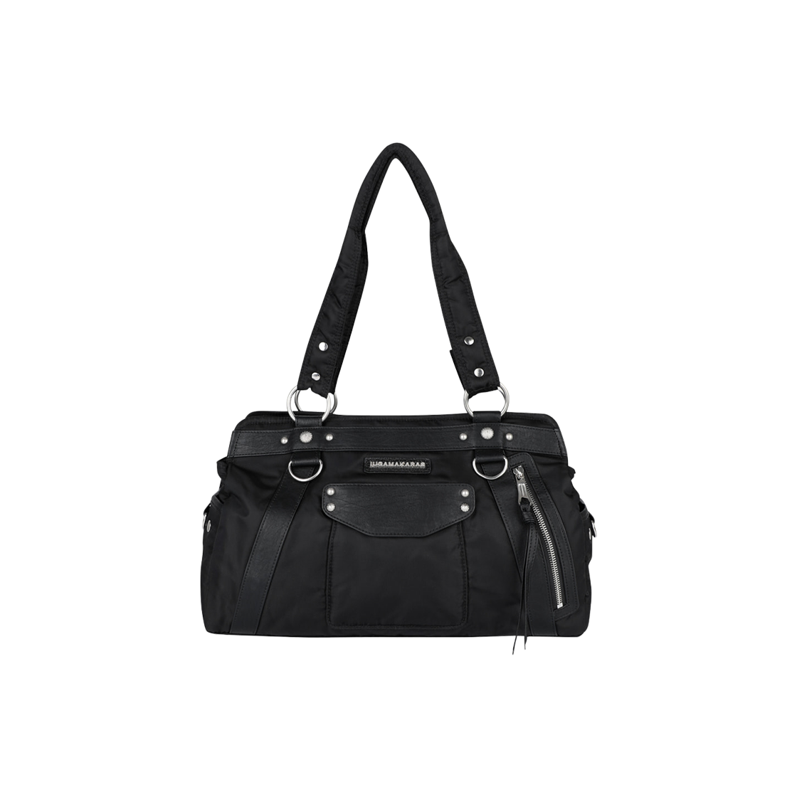 이우가마카라스 스터드 나일론 숄더백 블랙(Iugamakaras Studded Nylon Shoulder Bag Black)
