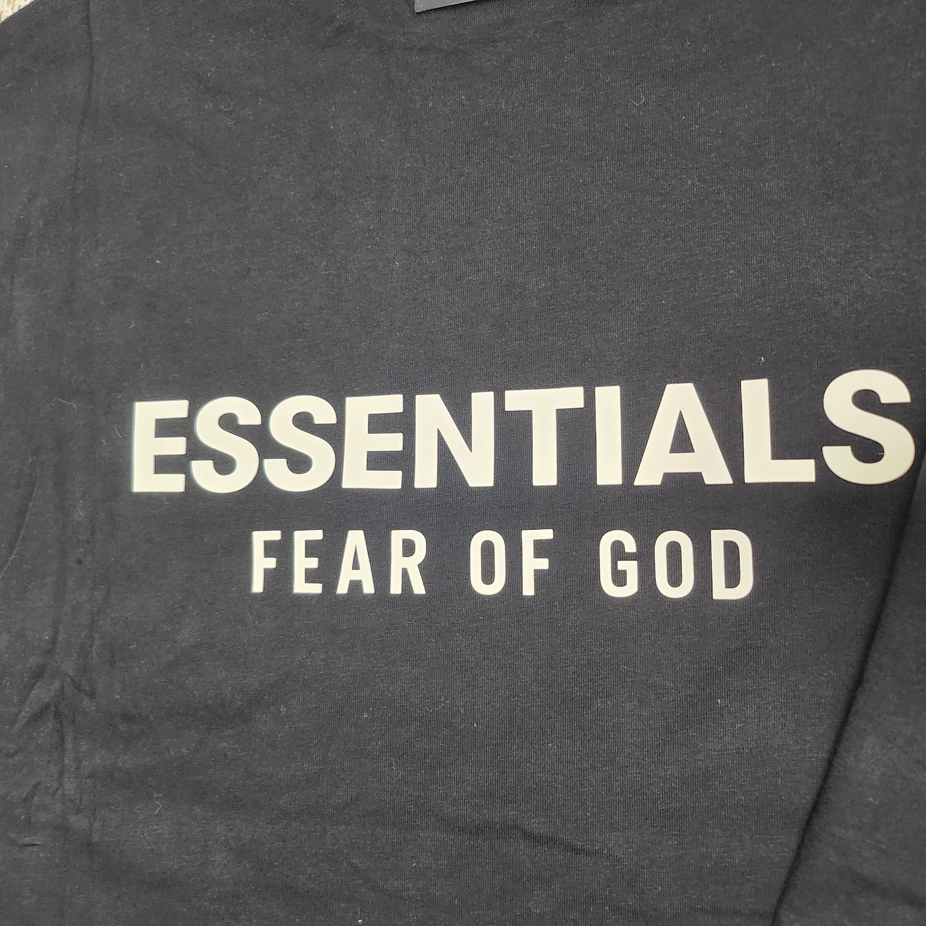 Essentials Jersey Crewneck T-Shirt Black - 24FW 착용 스타일 - 2