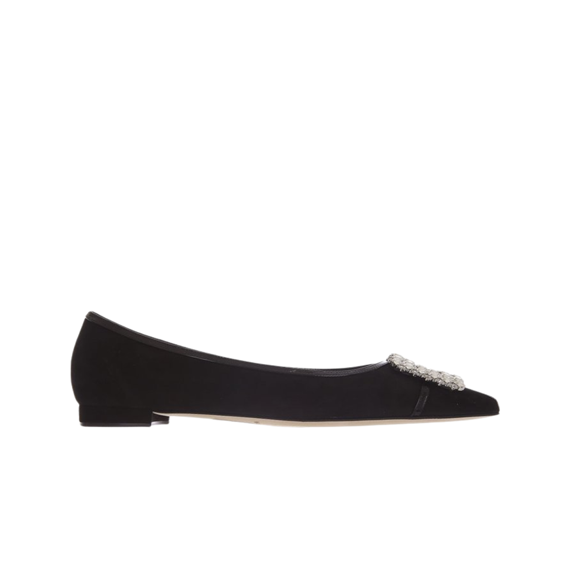 (W) 마놀로 블라닉 튜베리안 쥬얼 플랫 블랙((W) Manolo Blahnik Tuberian Jewel Flat Black)