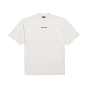 Balenciaga Back T-Shirt Medium Fit Dirty White Blue