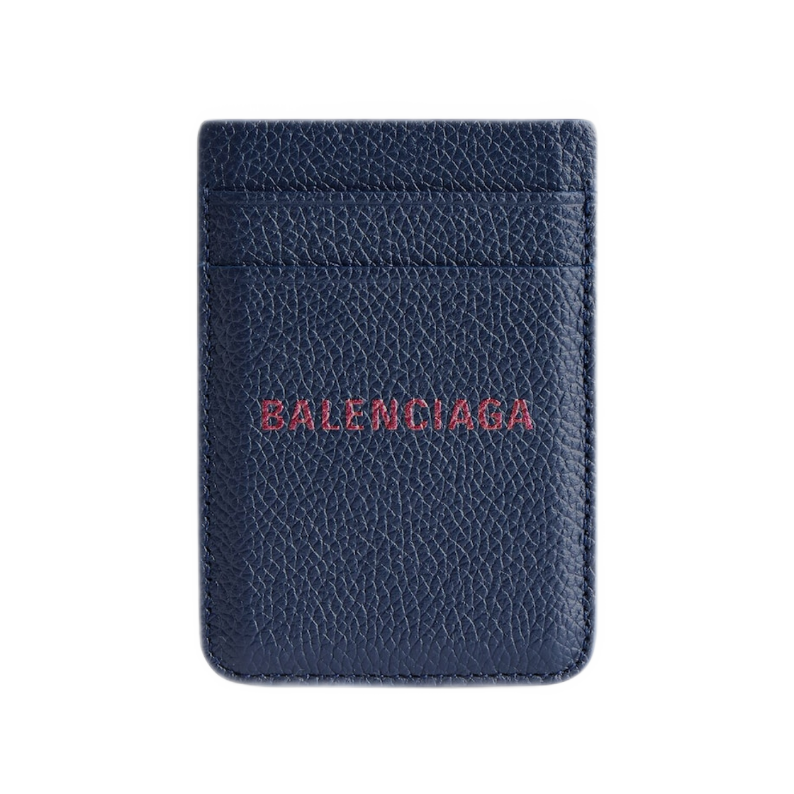 6758352AAYH4666 (W) Balenciaga Cash Magnet Card Holder Navy Burgundy
