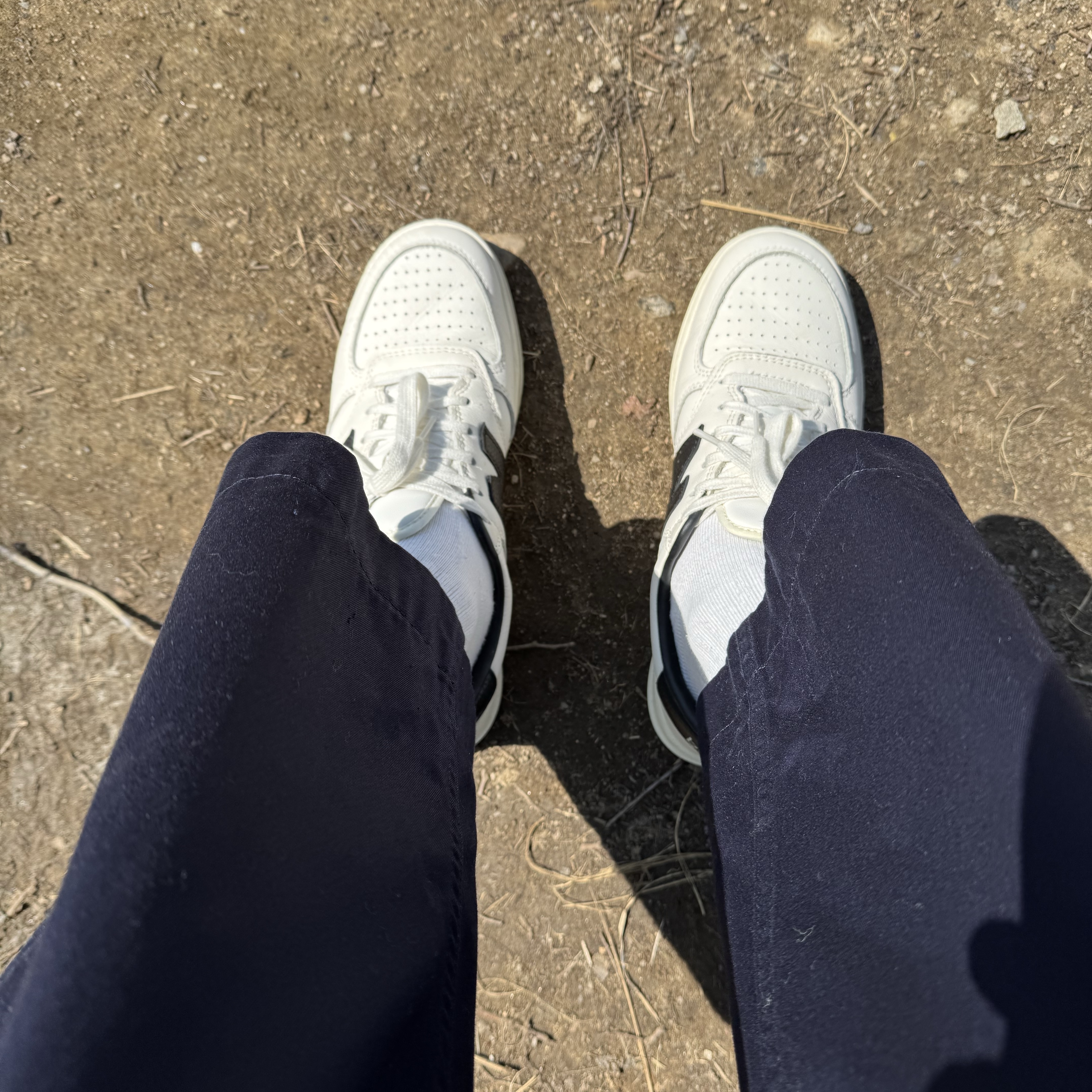New Balance T500 Pearl Grey Linen 착용 스타일