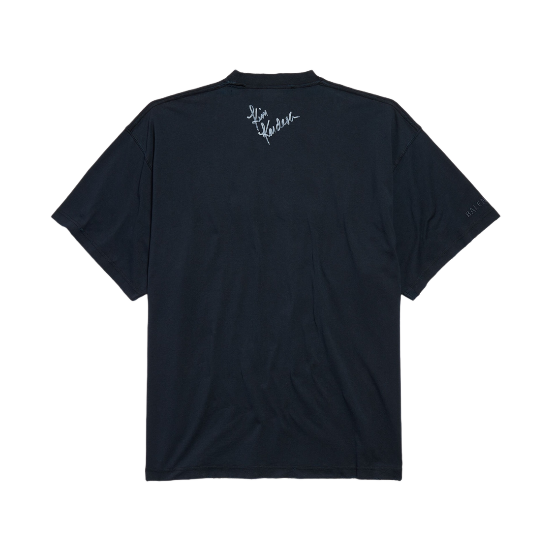 발렌시아가 킴 K 오버사이즈 티셔츠 페이디드 블랙((W) Balenciaga Kim K Oversized T-Shirt Faded Black) - 1