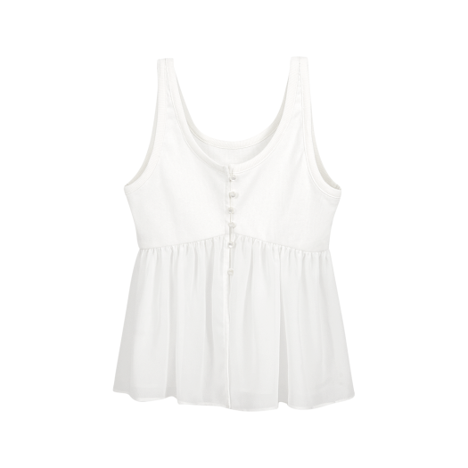 MF2536VT001MIVFR Margarin Fingers Sheer Rib Bustier White