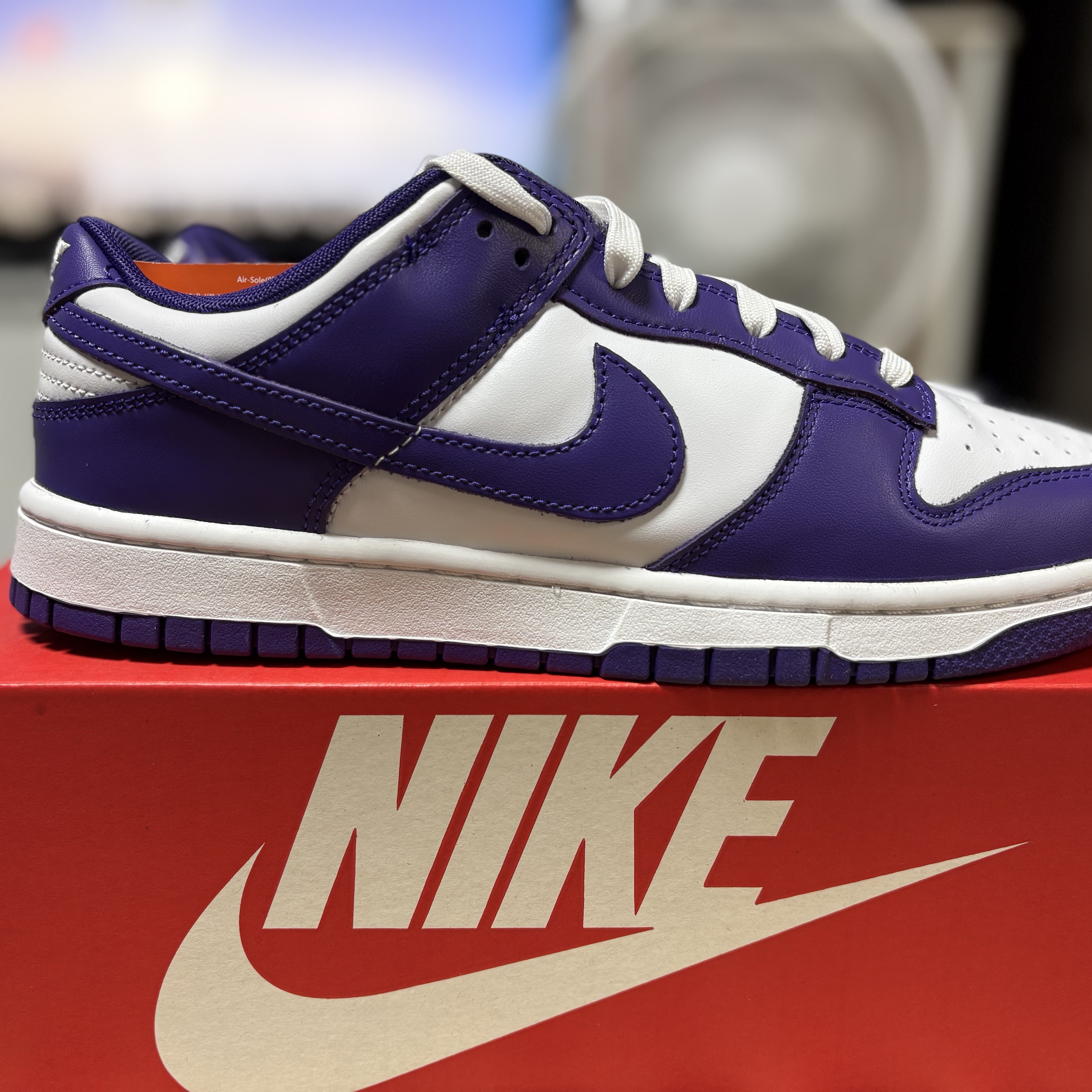 Nike Dunk Low Retro Championship Court Purple 착용 스타일 - 3