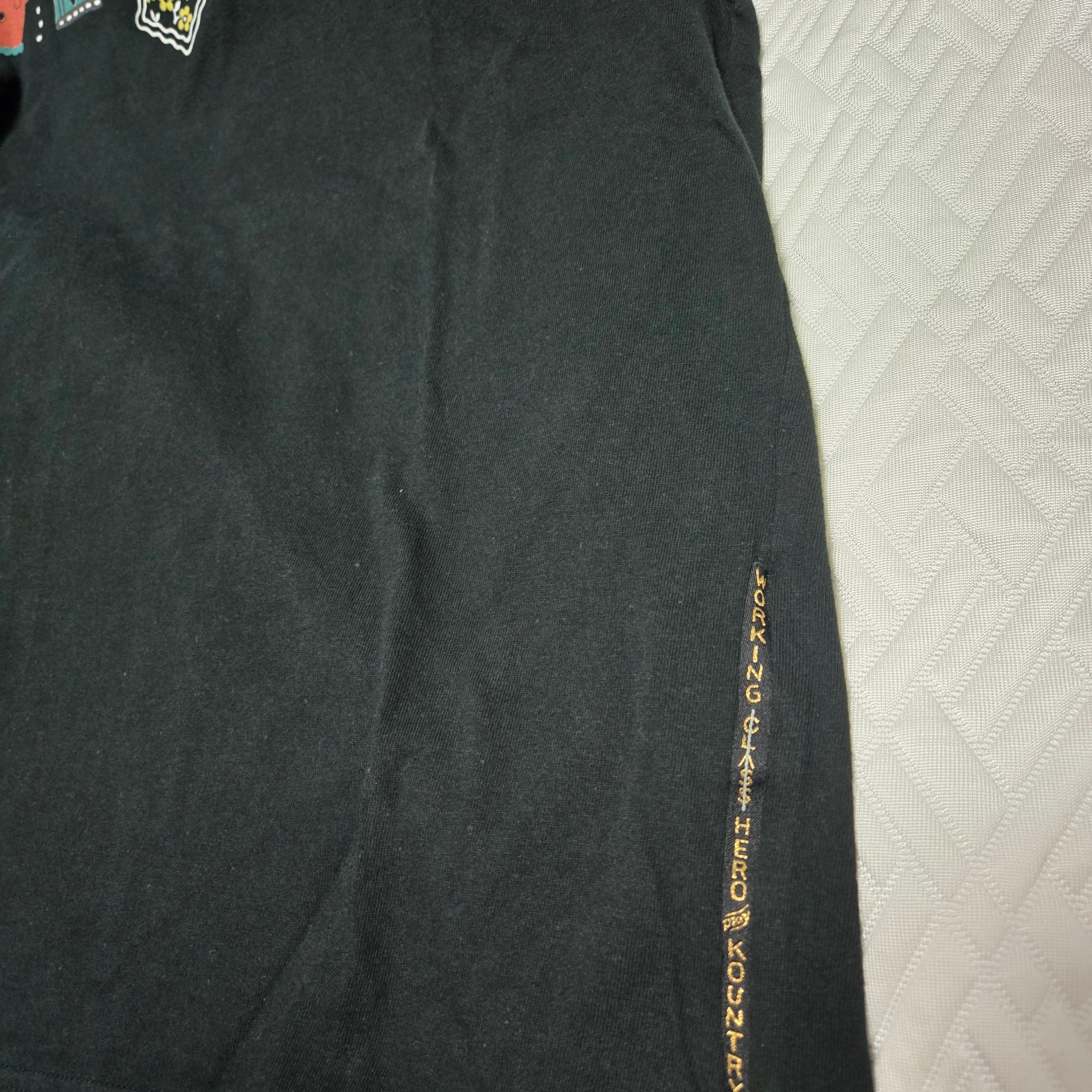 Kapital 20 Jersey Crew T-Shirt Peckish & Kachina Pt Black 착용 스타일