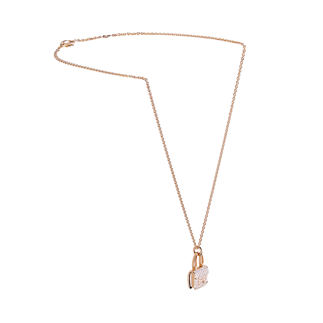 (W) 에르메스 아뮬레뜨 콘스탄스 펜던트 로즈 골드 다이아몬드((W) Hermes Amulettes Constance Pendant Rose Gold Diamonds) - 2