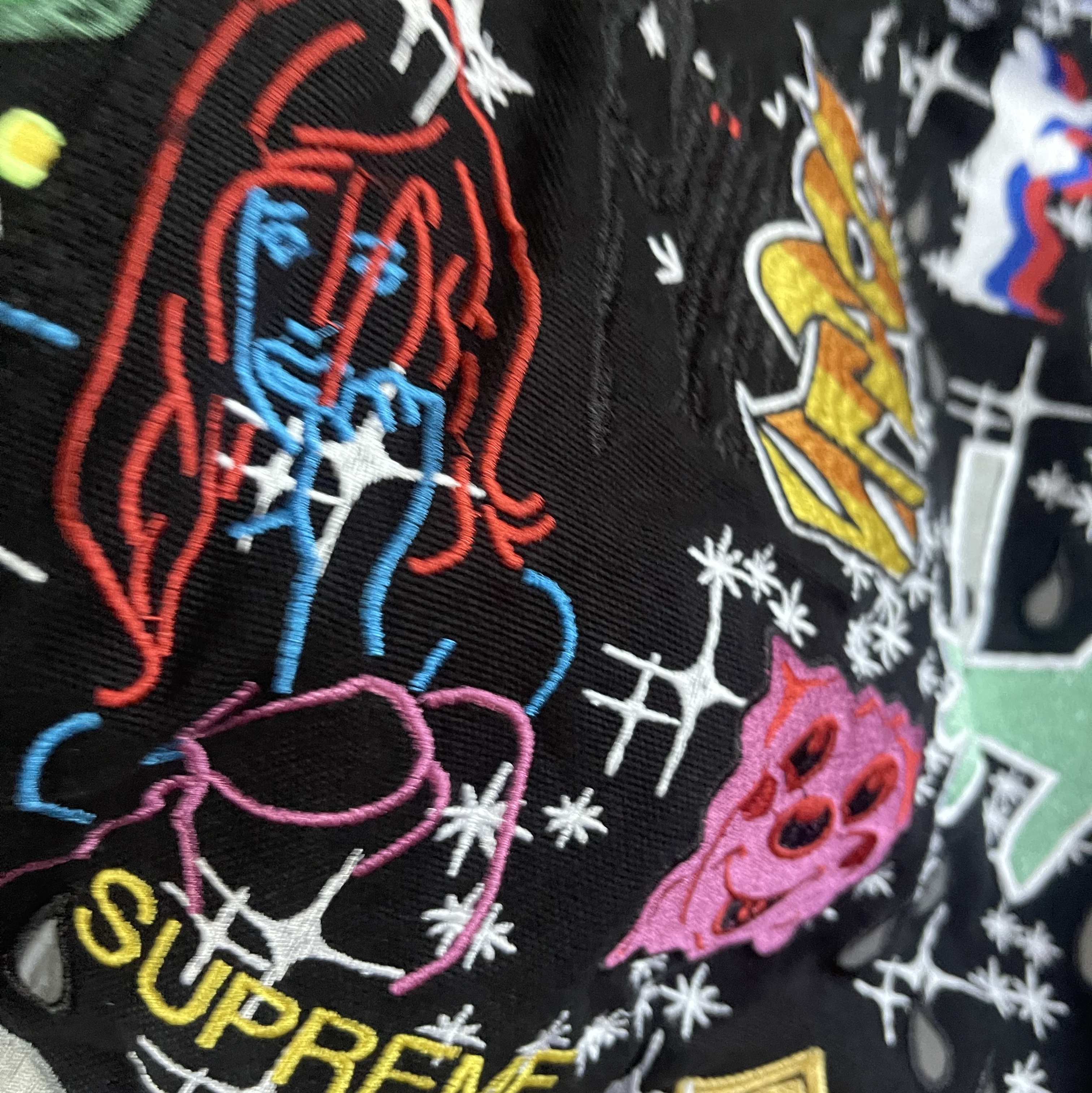 Supreme AOI Embroidered Hooded Work Jacket Black - 25SS 착용 스타일 - 3