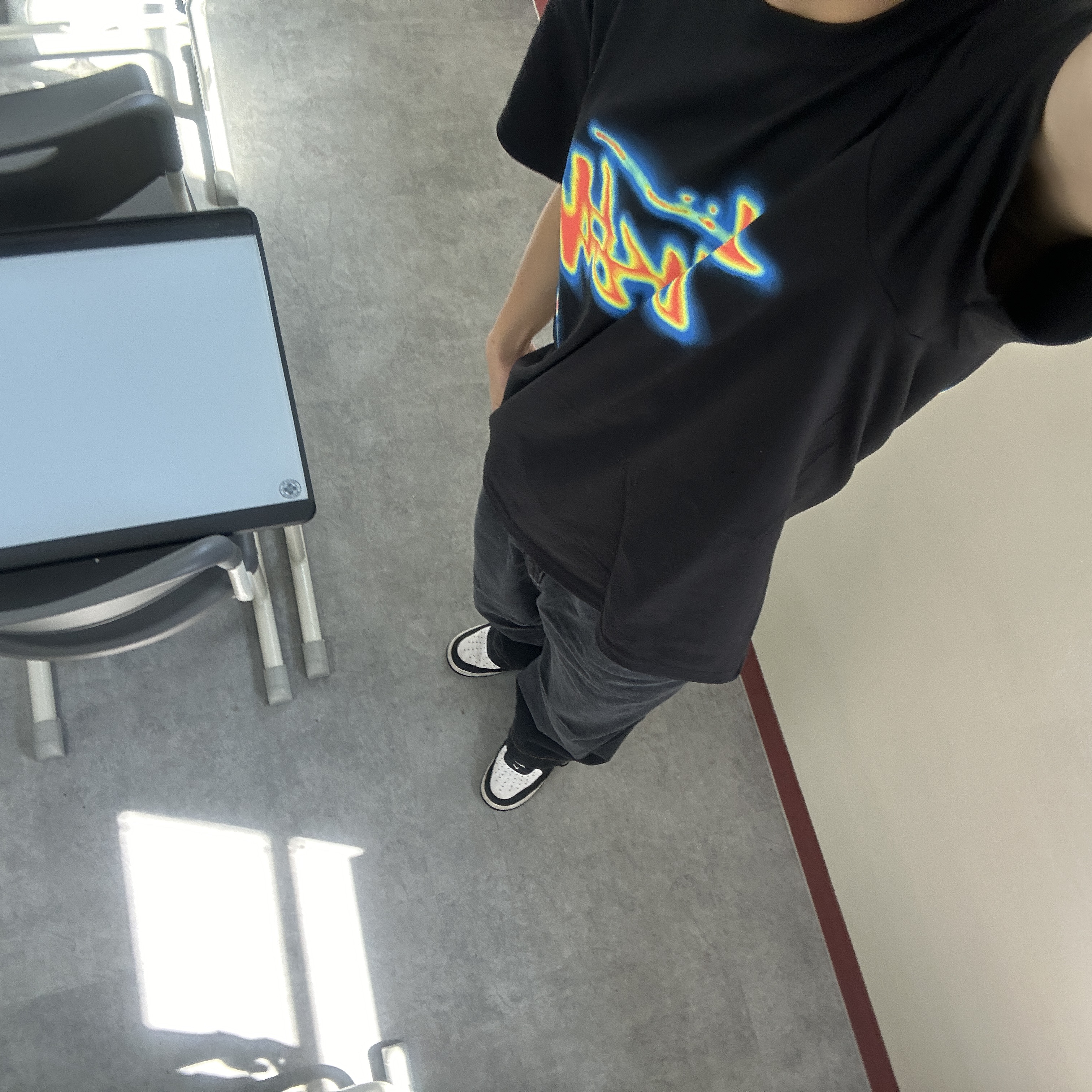 Stussy Thermal Stock T-Shirt Black 착용 스타일