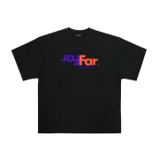 [더블적립]Farfromwhat Far Two Tone Logo T-Shirts Black