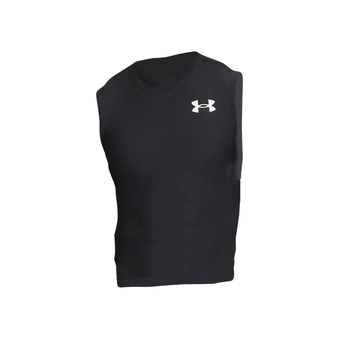 언더아머 히트기어 OG 컴프레션 슬리브리스 블랙 화이트(Under Armour HeatGear OG Compression Sleeveless Black White)