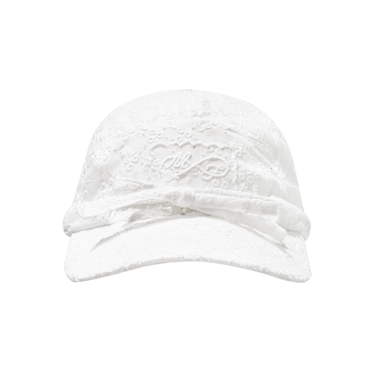 MF2536HT001MWHFR Margarin Fingers Lace Label Camp Cap White