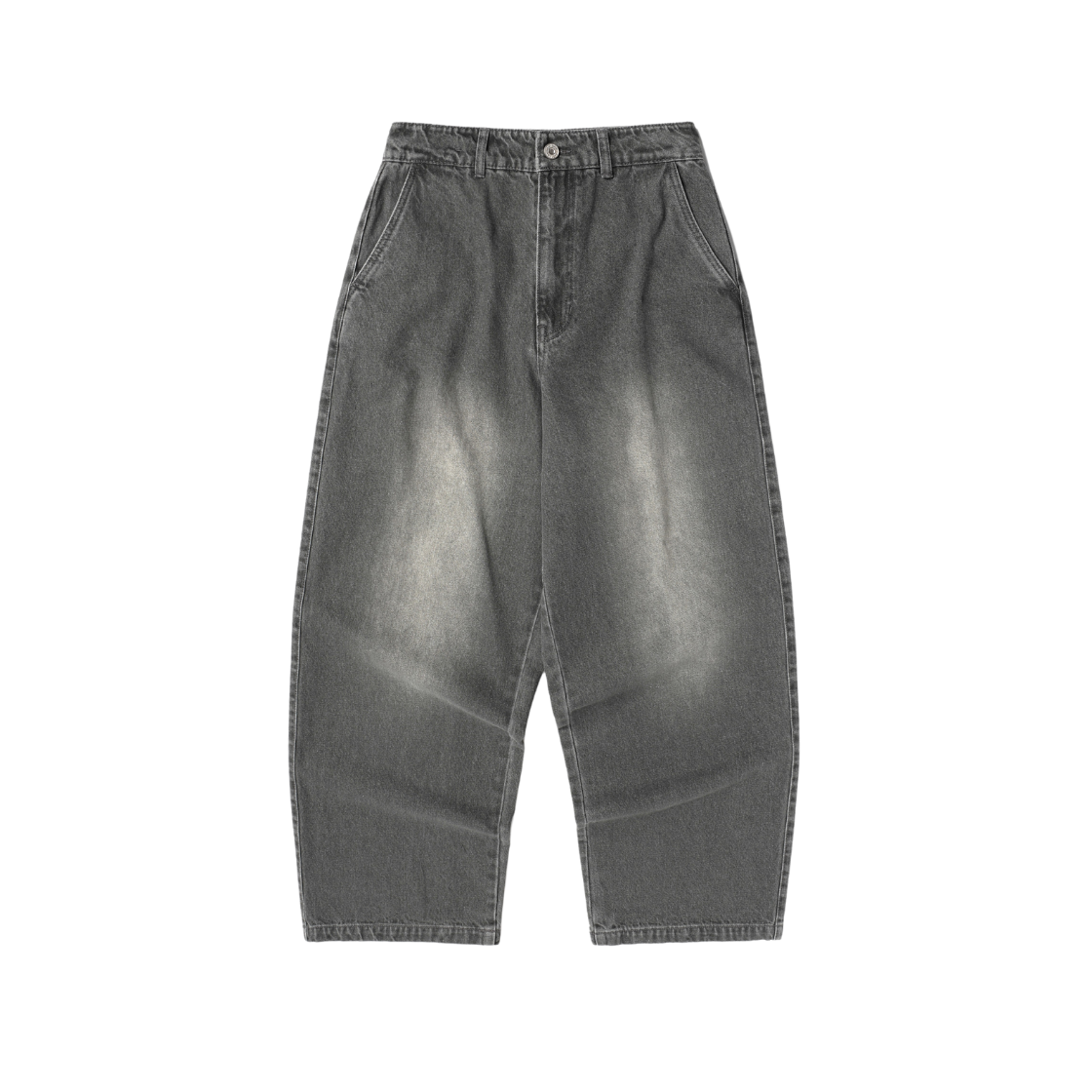 이스트서비스샵 ESS 워싱 와이드 데님 팬츠 그레이