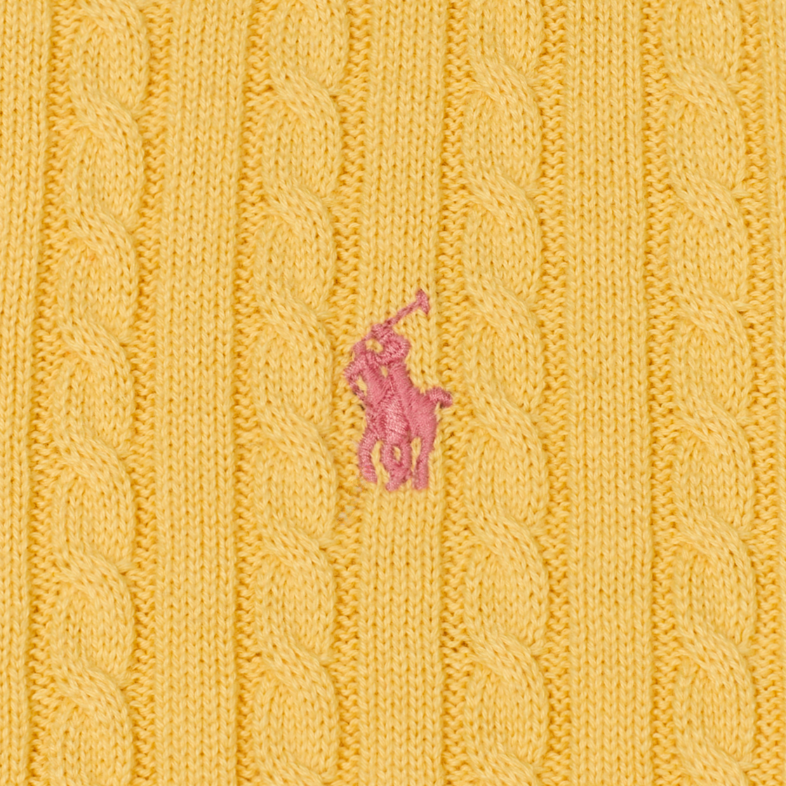 KW5CKNCRL58YL [30% 적립] Polo Ralph Lauren Children Mini Cable Cotton Cardigan Banana Peel Laguna Beach Pink - 25FW - #3