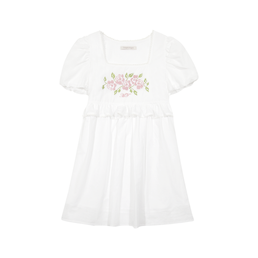 MF2536OP002MWHFR Margarin Fingers Rose Babydoll One Piece White