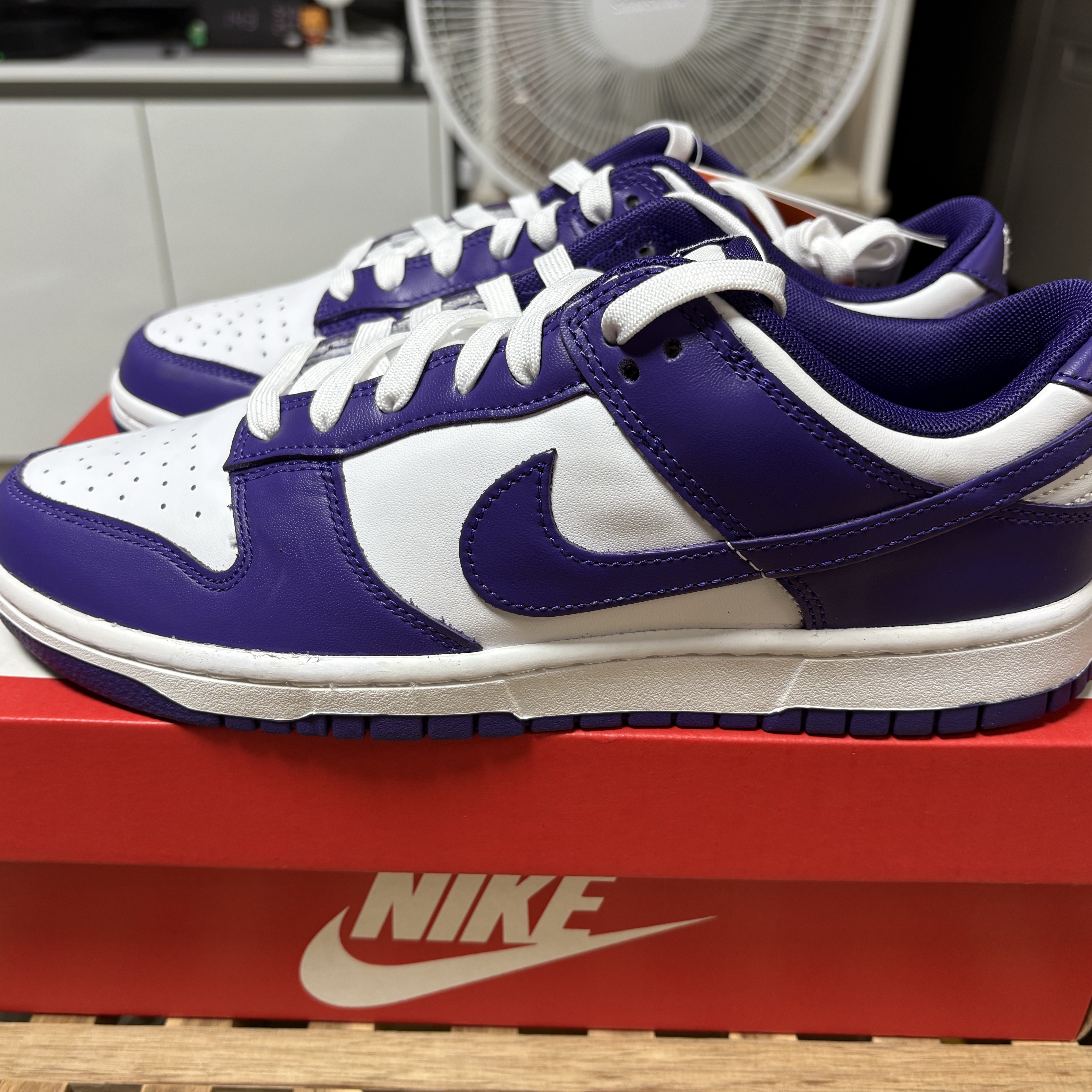 Nike Dunk Low Retro Championship Court Purple 착용 스타일 - 1