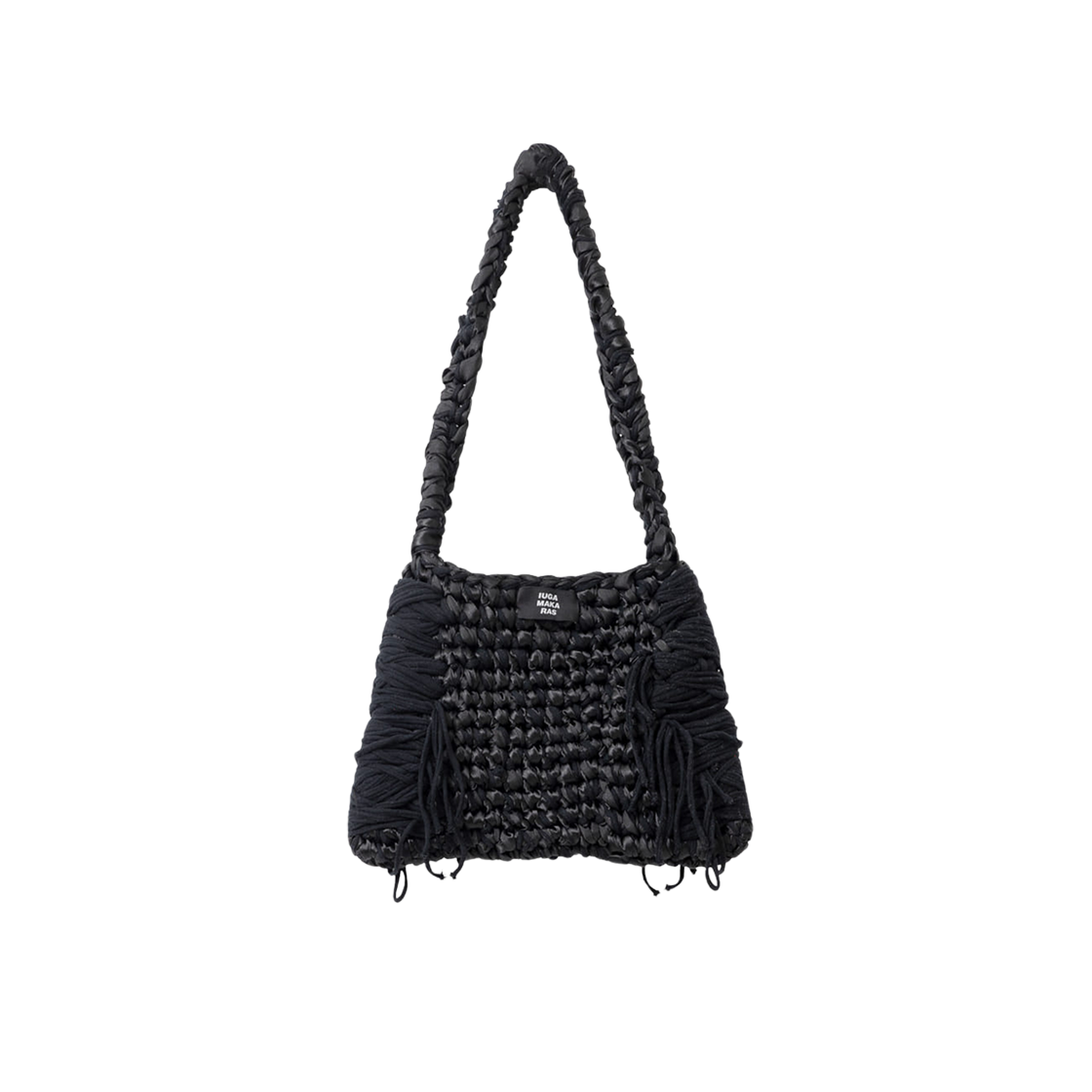 이우가마카라스 프린지 니트 백 블랙(Iugamakaras Fringe Knitted Bag Black)