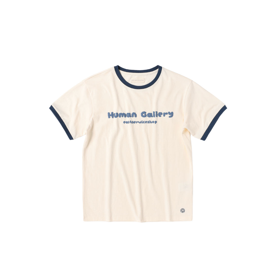 HERSCTH302CRE eastserviceshop ESS Logo Ringer Half T-Shirt Cream