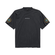 Balenciaga Uniform Merch Oversized T-Shirt Black Faded