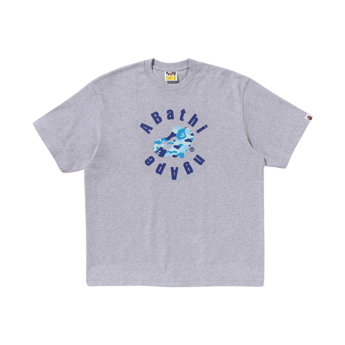 - BAPE ABC Camo Heart Ape Relaxed Fit T-Shirt Gray