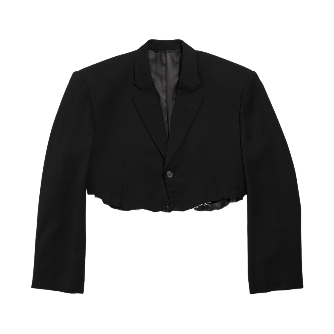 839295TRT011000 (W) Balenciaga Cut Off Single Breasted Jacket Black