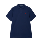 Polo Ralph Lauren Custom Slim Fit Mesh Polo Shirt Newport Navy - 25FW