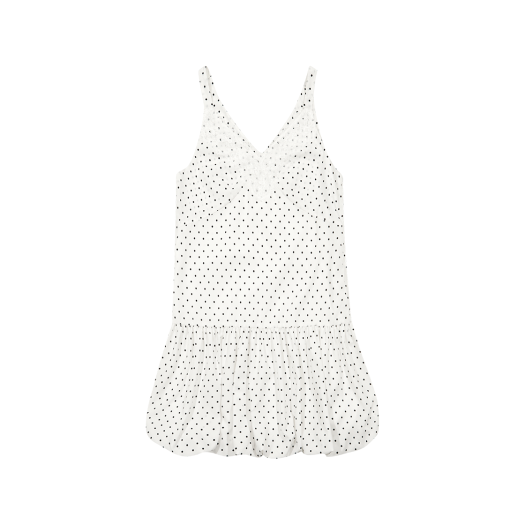 MF2536OP003MWHFR Margarin Fingers Dot Balloon One Piece White