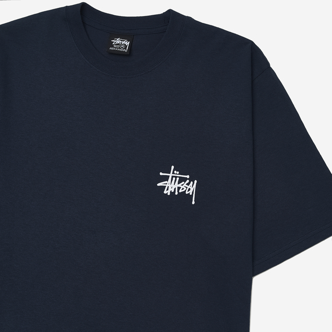 스투시 베이직 스투시 티셔츠 네이비 2022(Stussy Basic Stussy T-Shirt Navy 2022) - 4