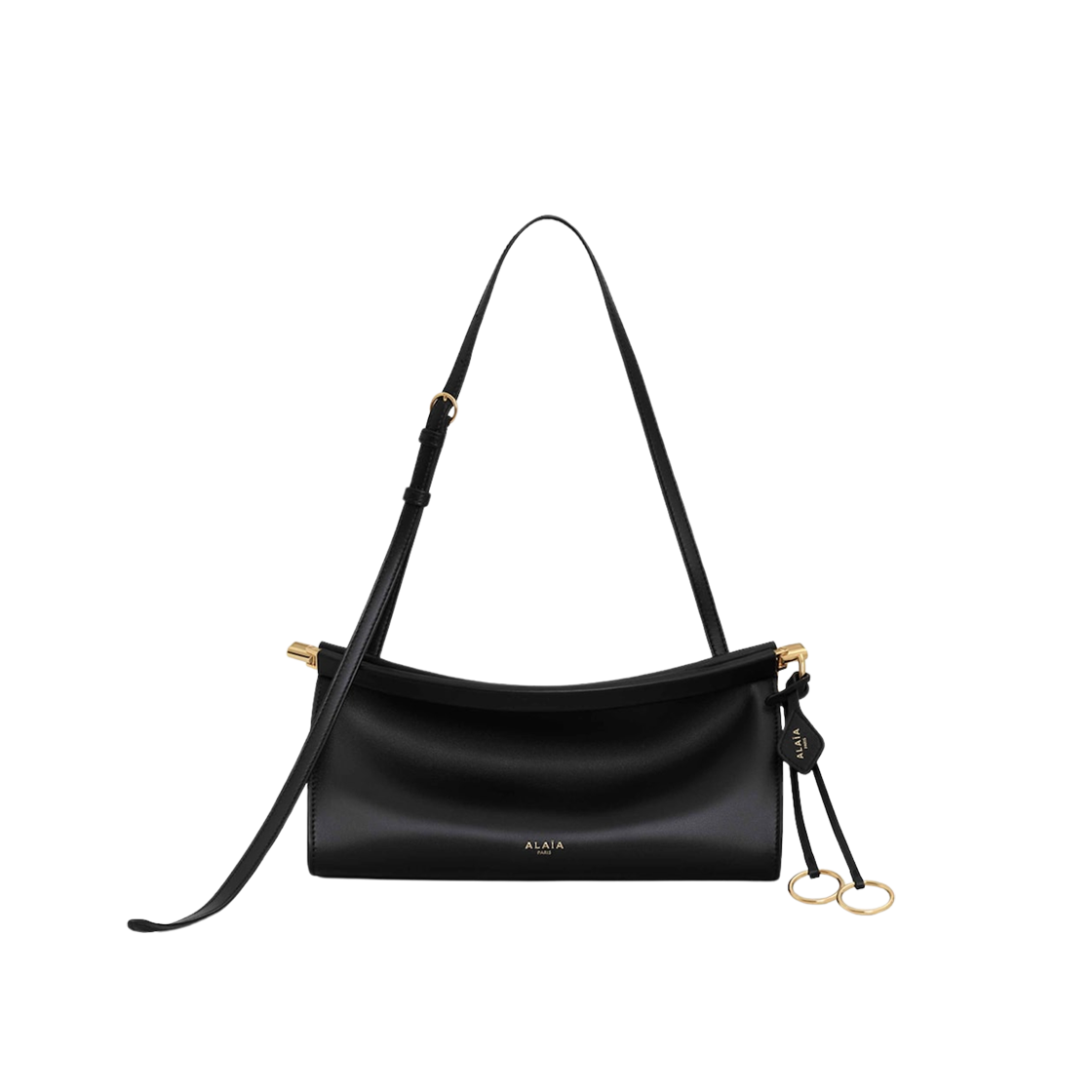 AA1S01426CA332-999 Alaia Le Click East West Small Bag in Leather Black