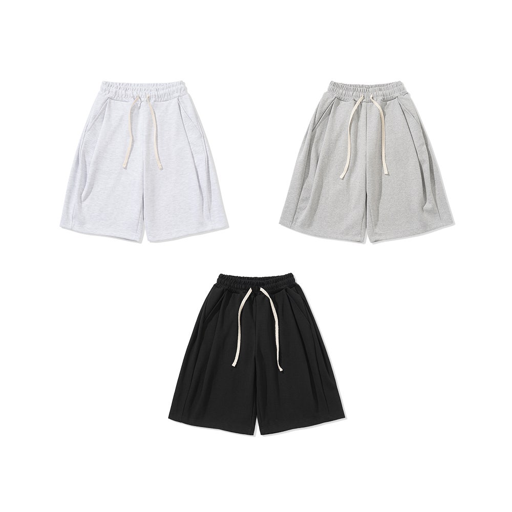 K25SSUP01MW Knitted Bermuda Tranning Half Pants Melange White - #2