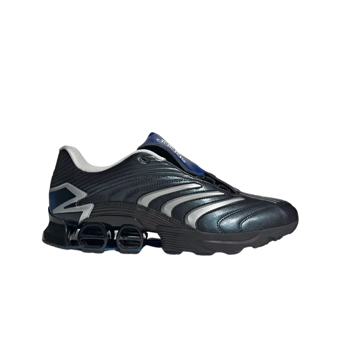 JQ2579 Adidas x Atmos Predator Megaride Silver Metallic Core Black