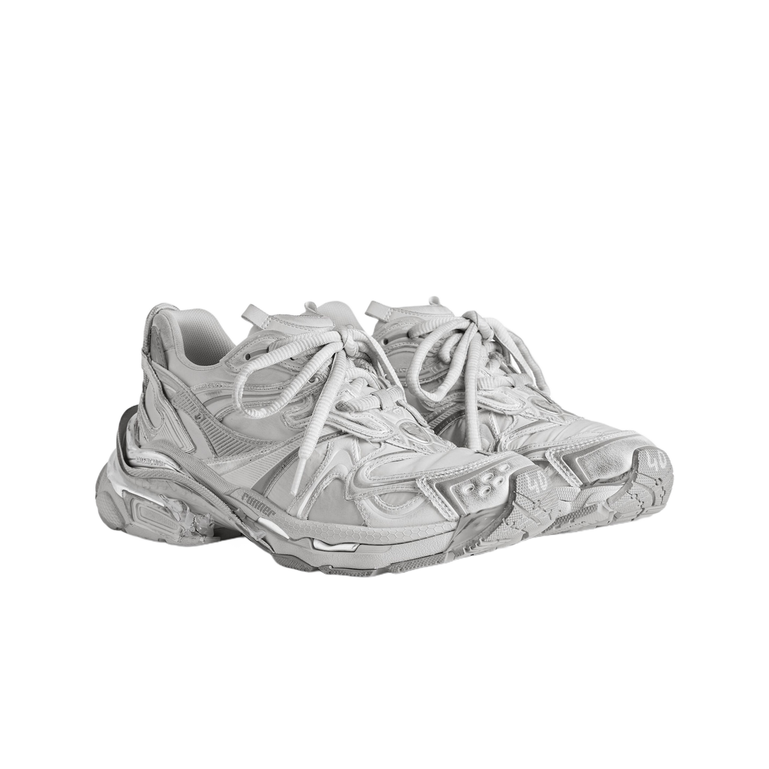 (W) 발렌시아가 러너 2 스니커즈 그레이 실버((W) Balenciaga Runner 2.0 Sneaker Grey Silver) - 2