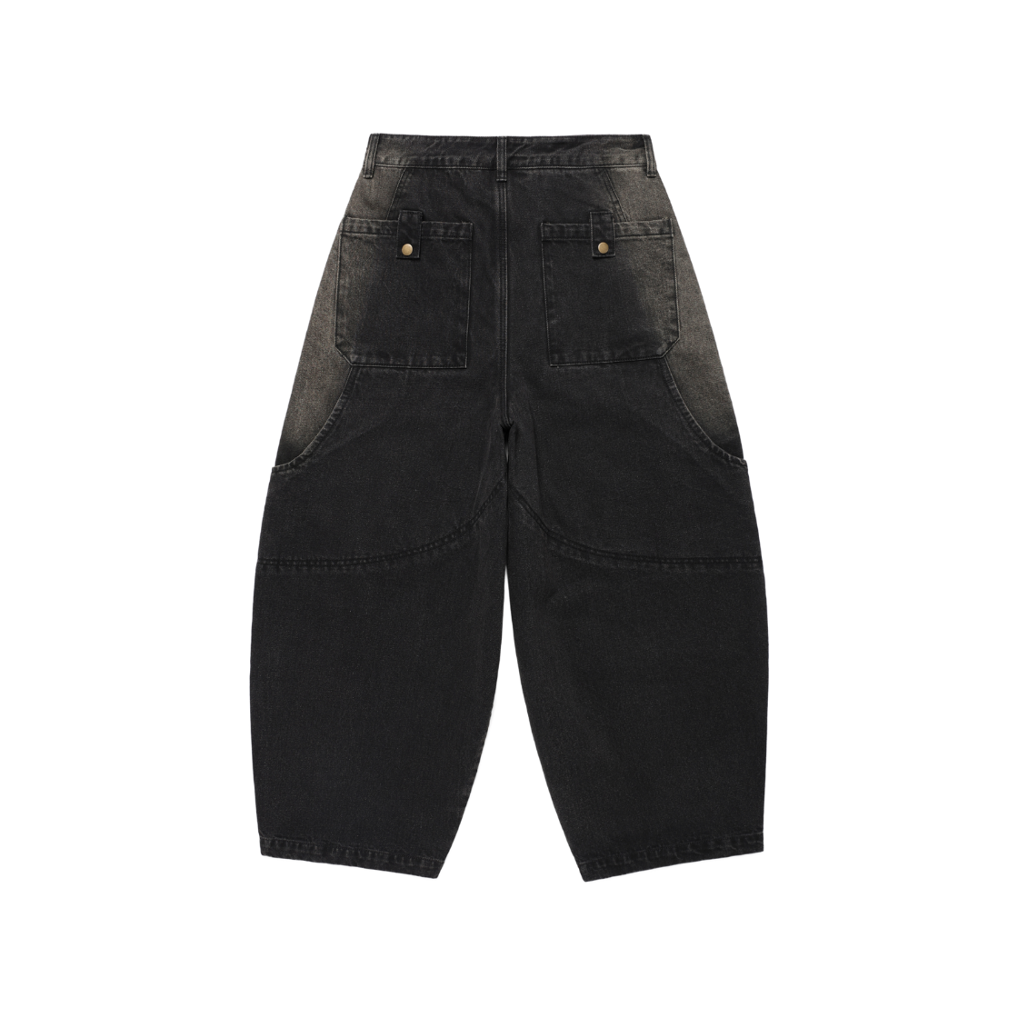 이스트서비스샵 가드닝 데님 와이드 팬츠  블랙 브라운(eastserviceshop Gardning Denim Wide Pants Black Brown) - 2
