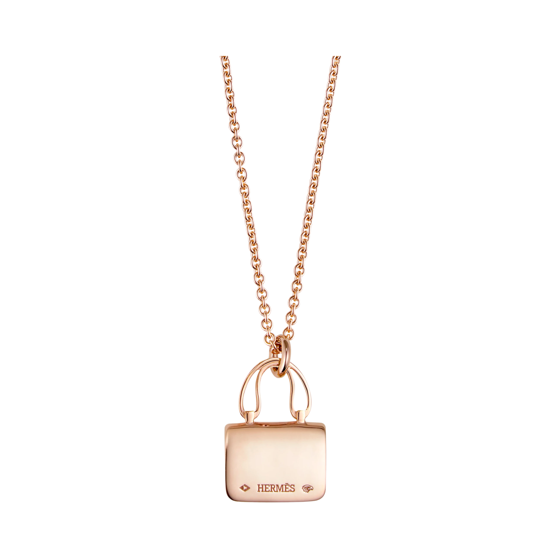 (W) 에르메스 아뮬레뜨 콘스탄스 펜던트 로즈 골드 다이아몬드((W) Hermes Amulettes Constance Pendant Rose Gold Diamonds) - 3