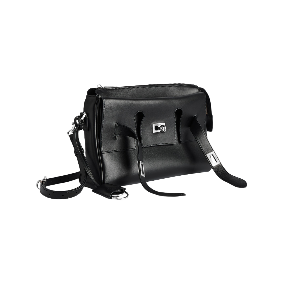 발렌시아가 벨 에어 지퍼 메신저 백 스몰 블랙(Balenciaga Bel Air Zipped Messenger Bag Small Black) - 2