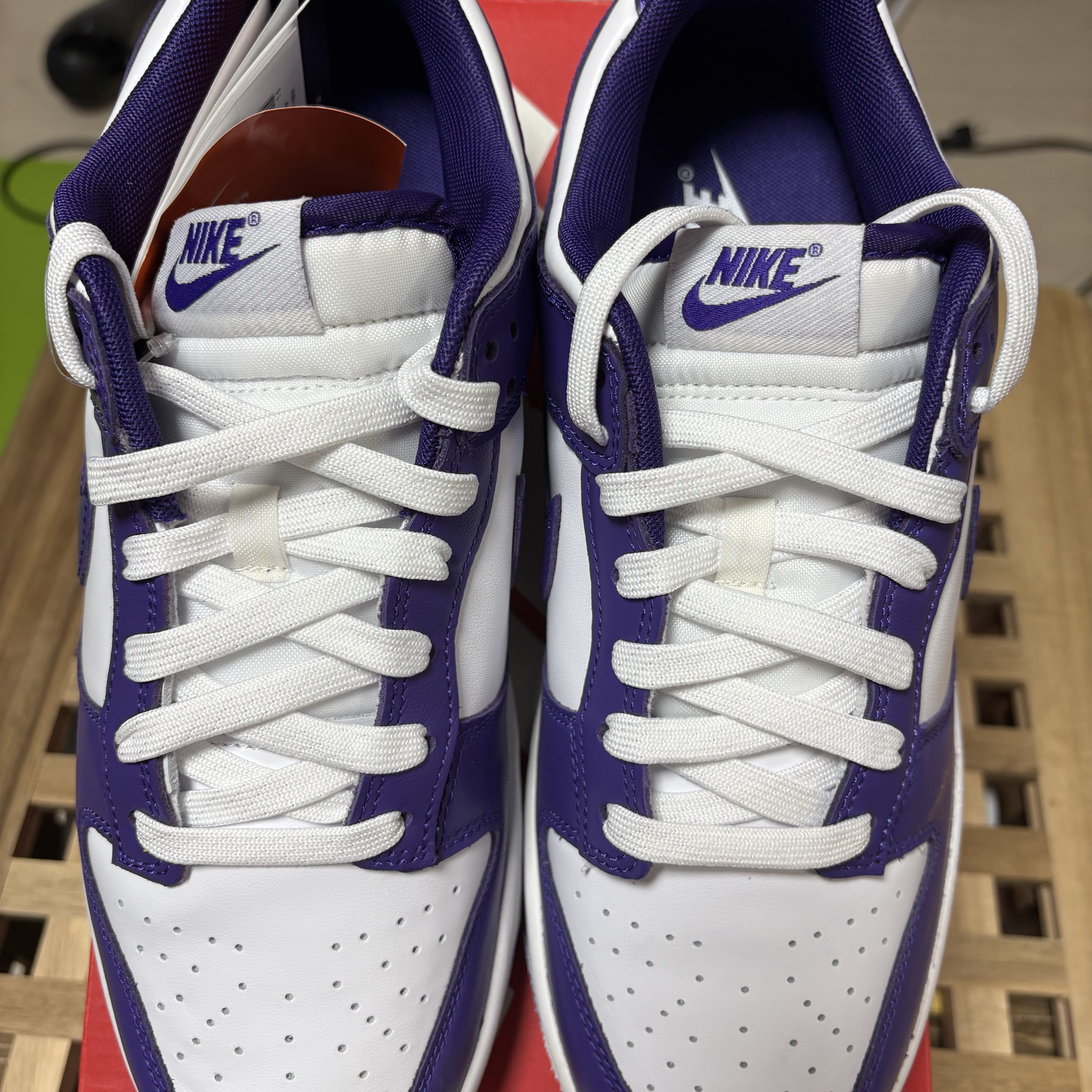 Nike Dunk Low Retro Championship Court Purple 착용 스타일 - 4