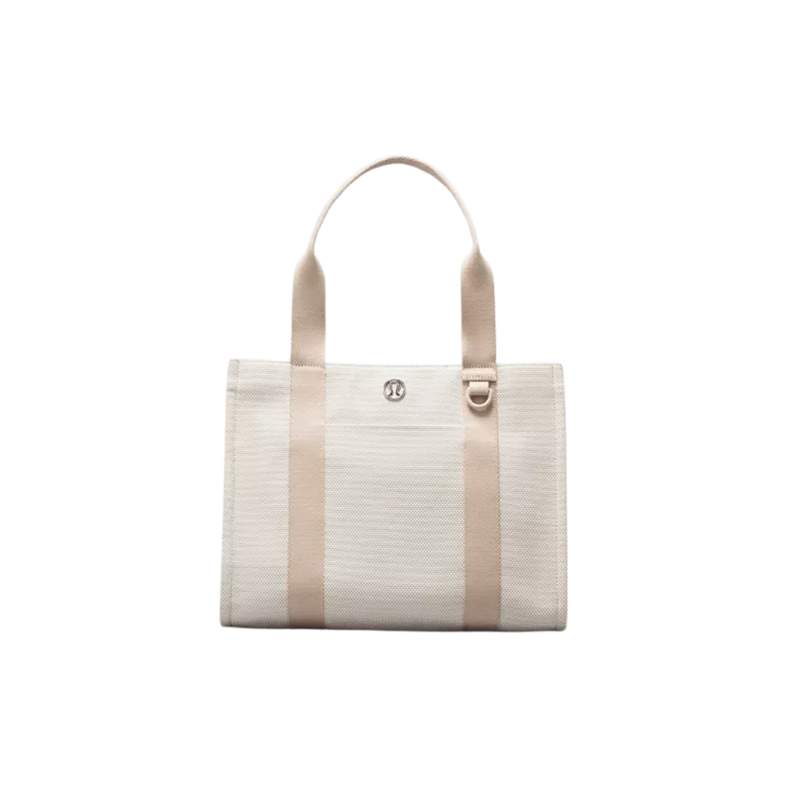 룰루레몬 투톤 캔버스 토트백 10L 모하비 탄 라이트 아이보리(Lululemon Two-Tone Canvas Tote Bag 10L Mojave Tan Light Ivory)