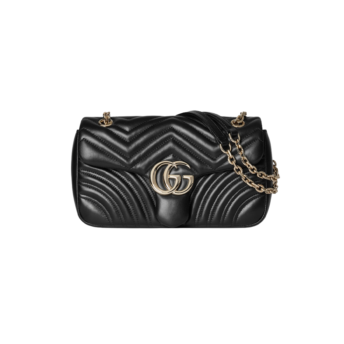 구찌 GG 마몽 미디움 숄더백 블랙(Gucci GG Marmont Medium Shoulder Bag Black) - 1