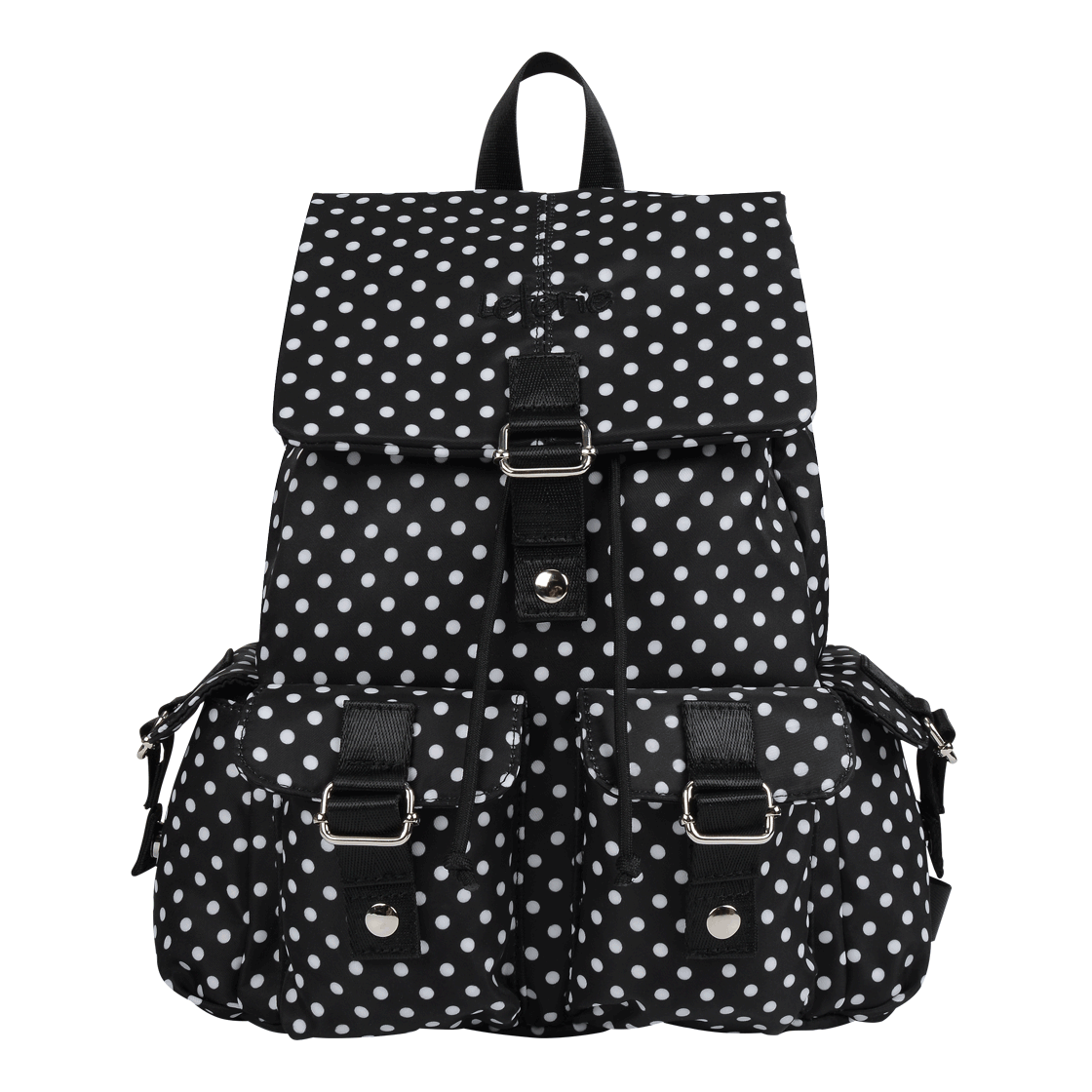 lr25ss12 Leterie Pocket Backpack_Dot Black