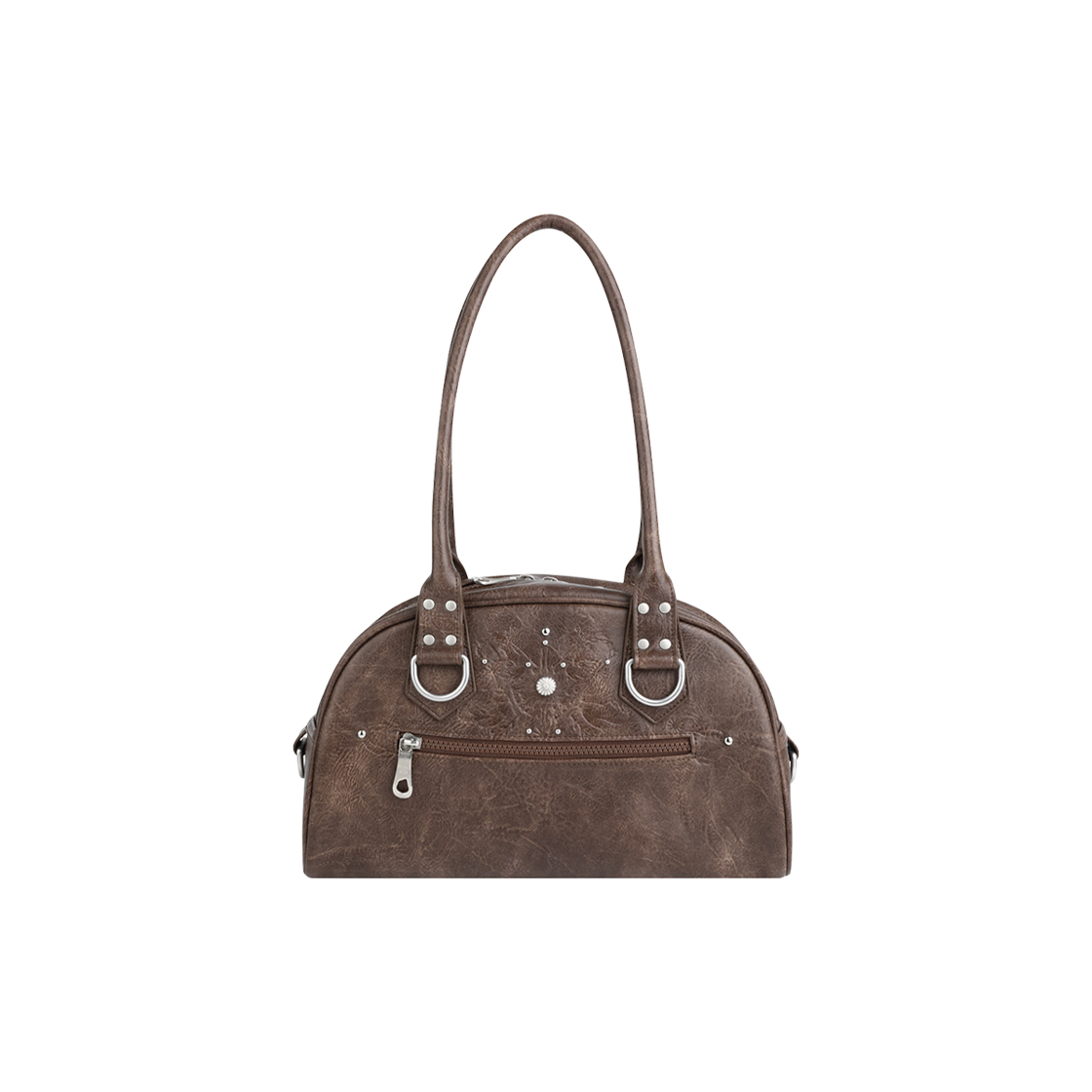 이우가마카라스 스터드 레더 볼링백 브라운(Iugamakaras Studded Leather Bowling Bag Brown)