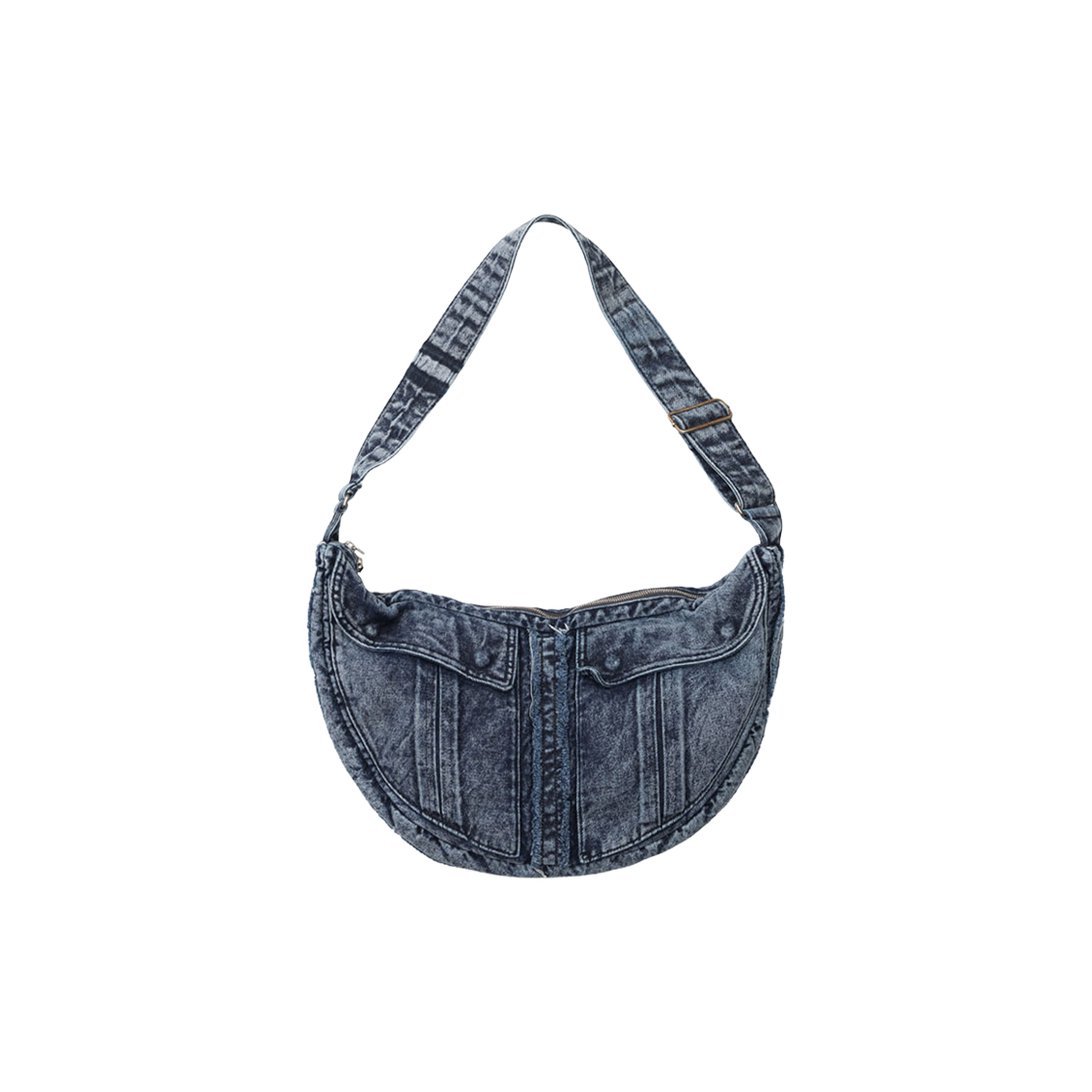 이우가마카라스 워시드 데님 숄더백 블루(Iugamakaras Washed Denim Shoulder Bag Blue)