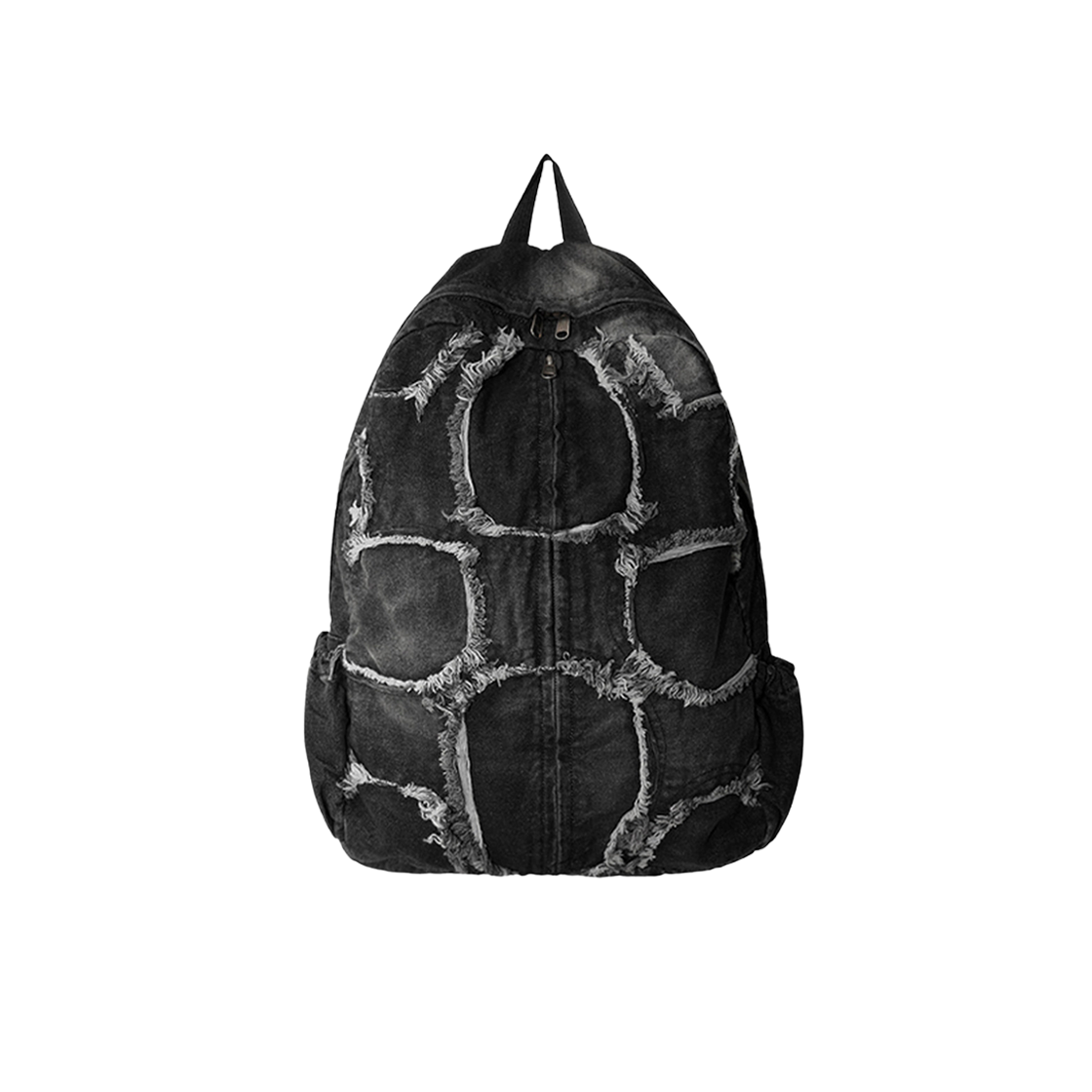 이우가마카라스 워시드 데님 터틀 백팩 블랙(Iugamakaras Washed Denim Turtle Backpack Black)