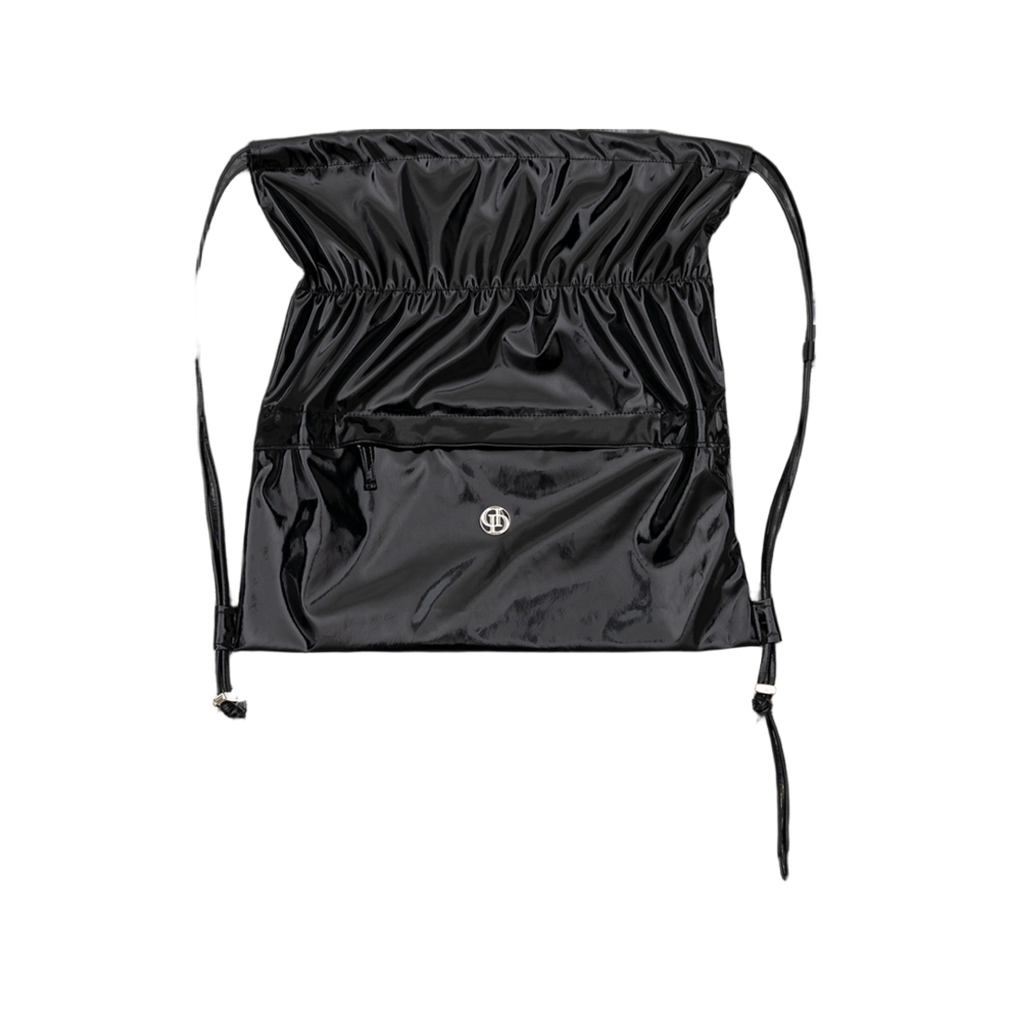 DABPB111 Don't Ask My Plan Glossy String Back Pack-Black