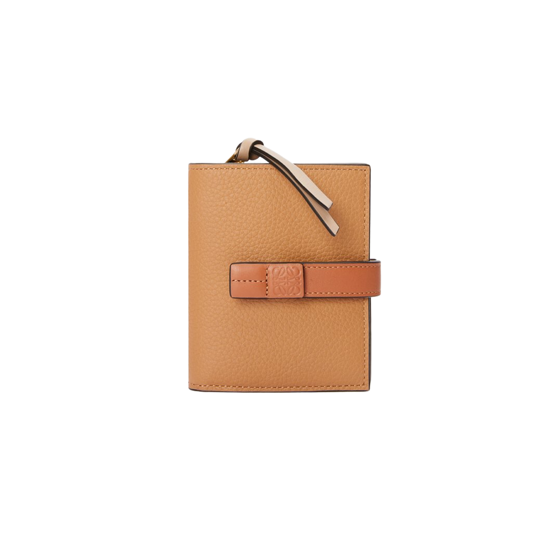 C660Z41X02-0608 Loewe Compact Zip Wallet in Soft Grained Calfskin Toffee Tan