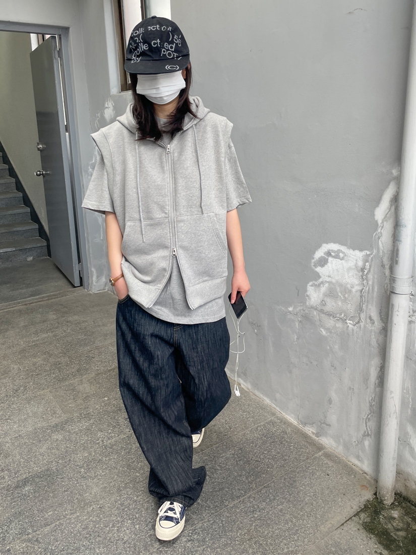 Converse Chuck 70 Hi Renew Denim Tri-Panel 착용 스타일 - 6