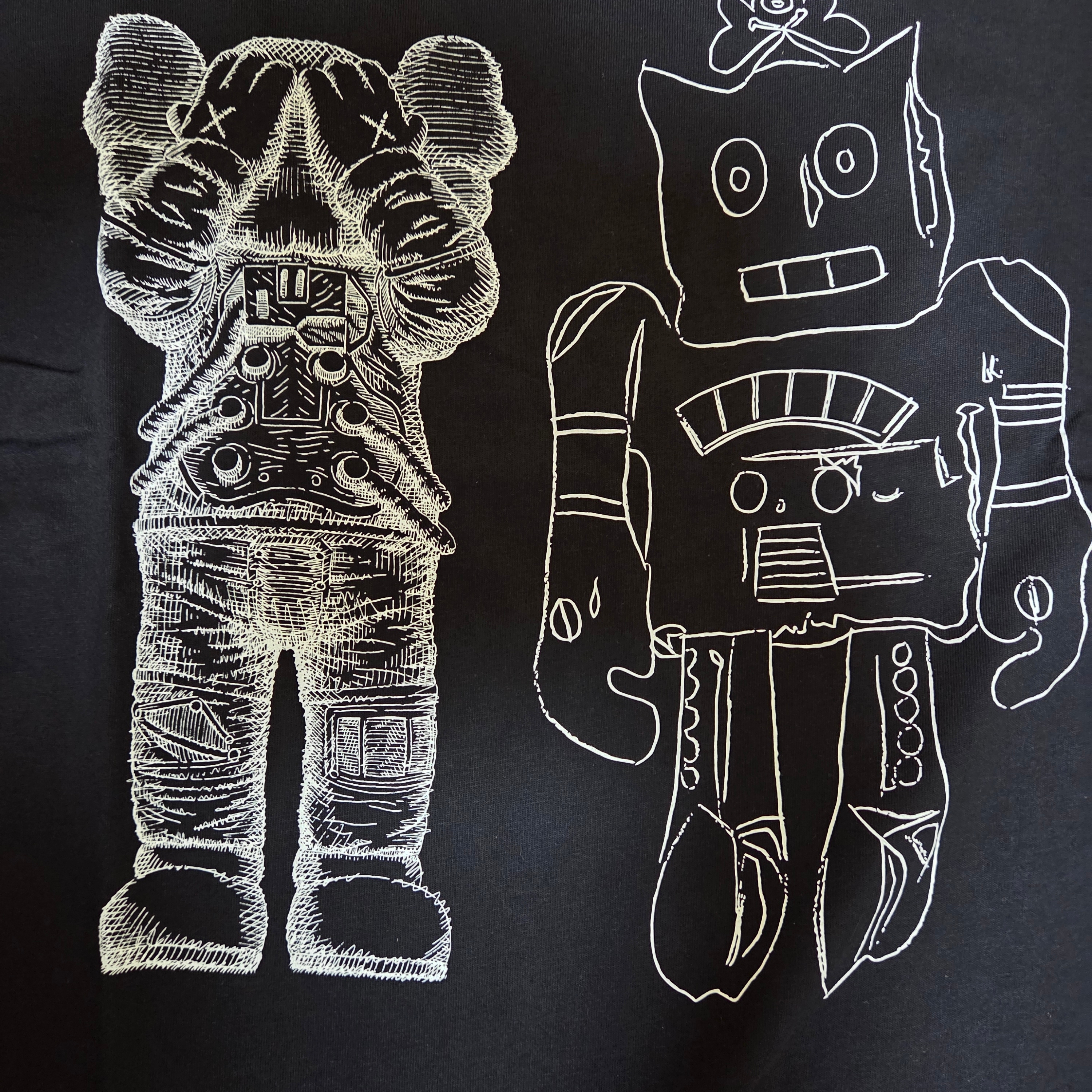 Uniqlo UT x Kaws x Warhol S/S Graphic T-Shirt C Black 착용 스타일 - 1