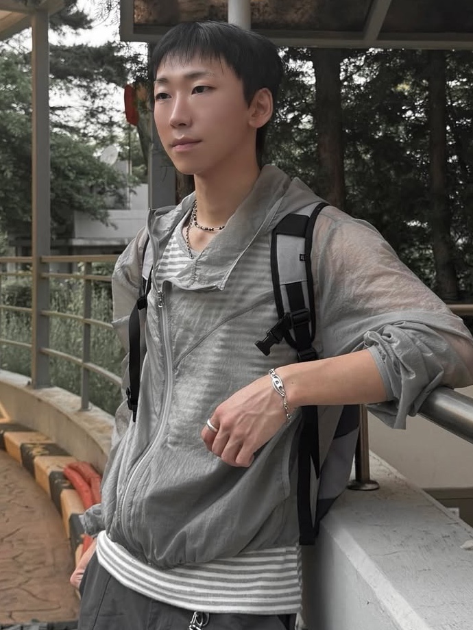 Diesel DX1599040 Stainless Steel and Brass Chain Bracelet Silver 착용 스타일