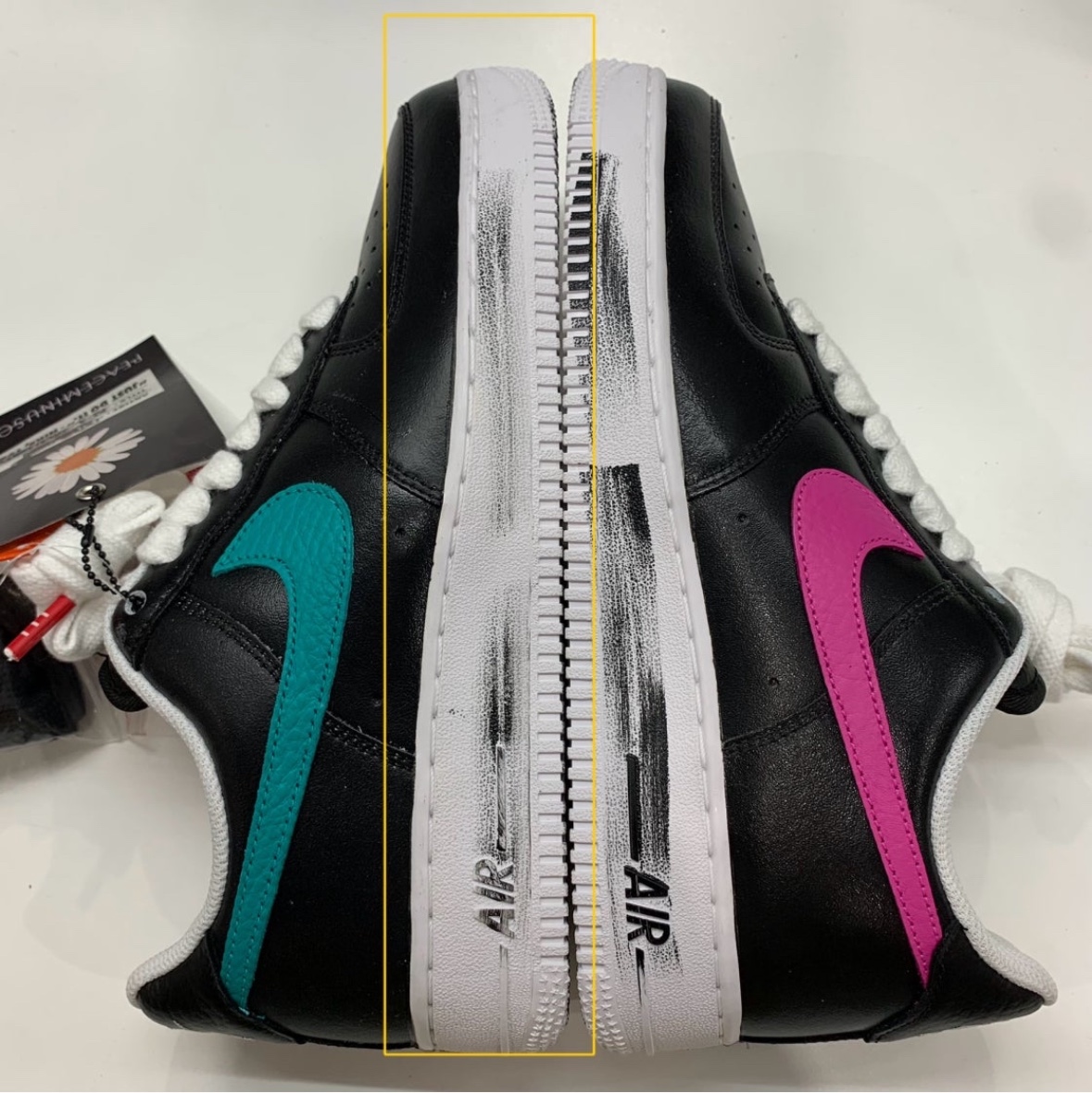 Nike x Peaceminusone Air Force 1 Low Para-Noise 3.0 Black and Multicolor 착용 스타일 - 2